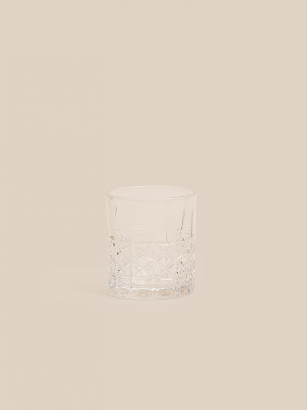 כוס זכוכית עבה עם חריטה 300 מ”ל