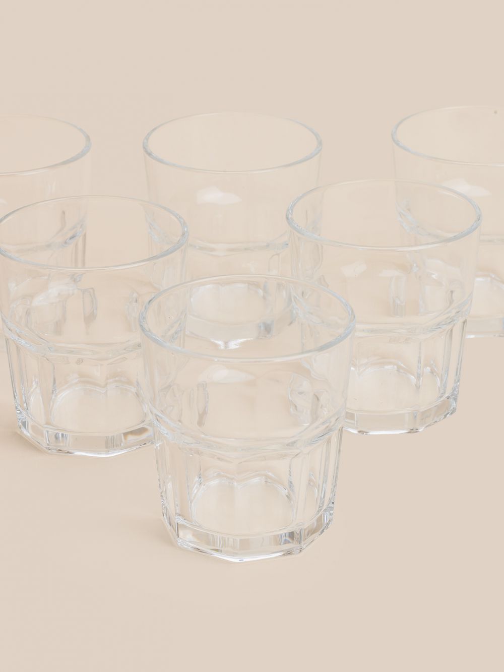 סט 6 כוסות כוס גידי זכוכית 284ML