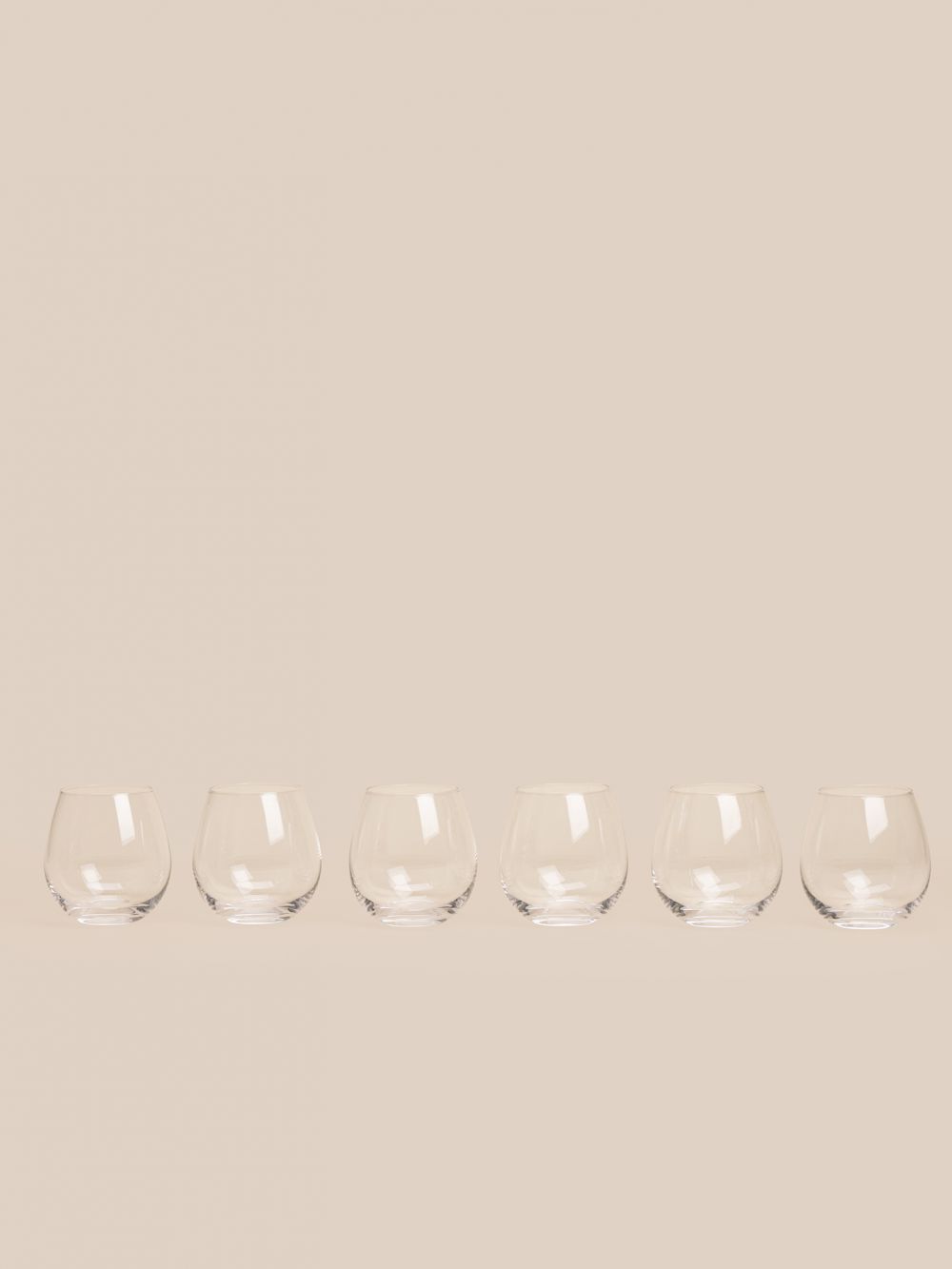 סט 6 כוסות זכוכית עגולות