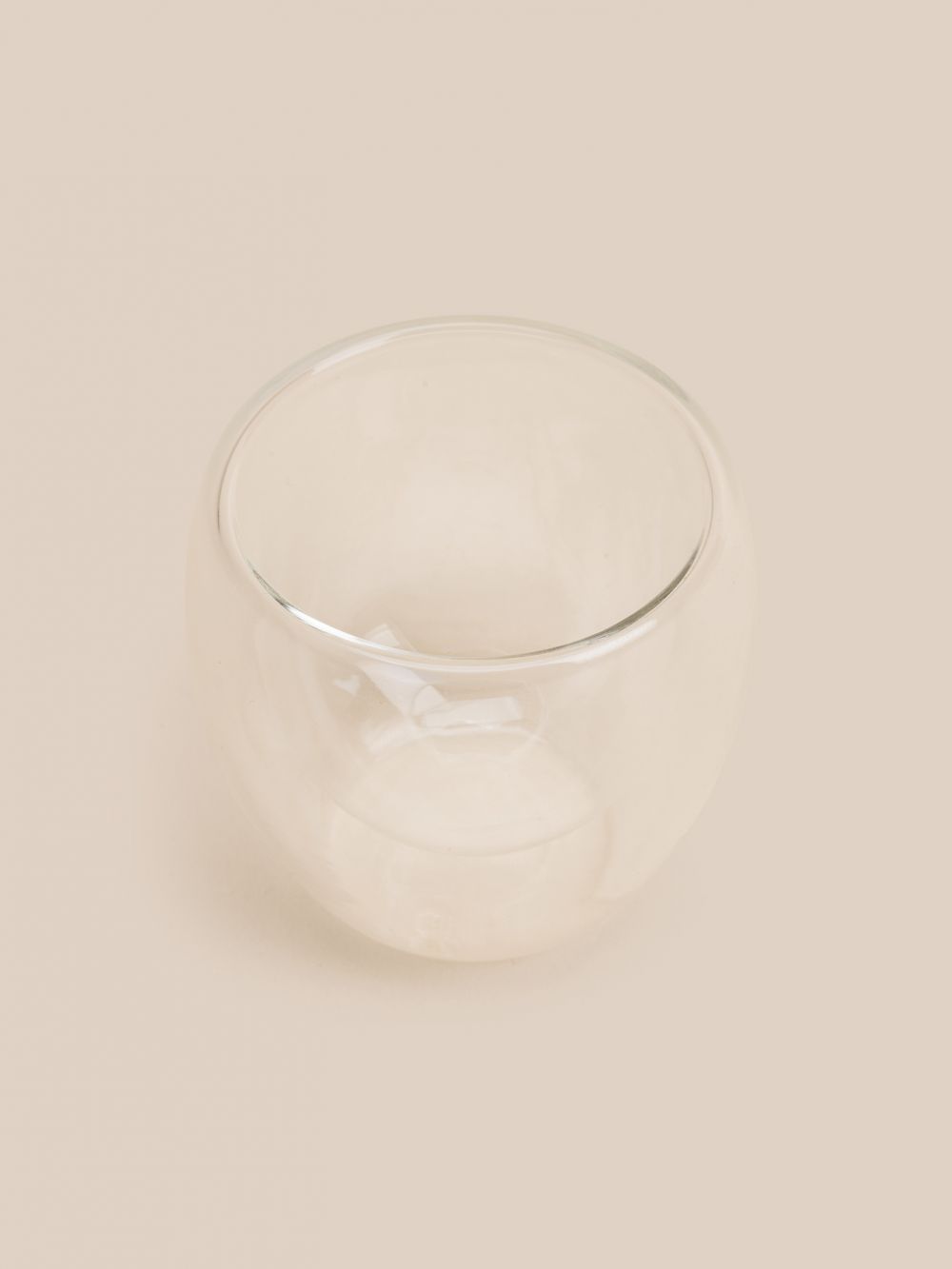 כוס שתיה חמה זכוכית דאבל חיבוק 80ML