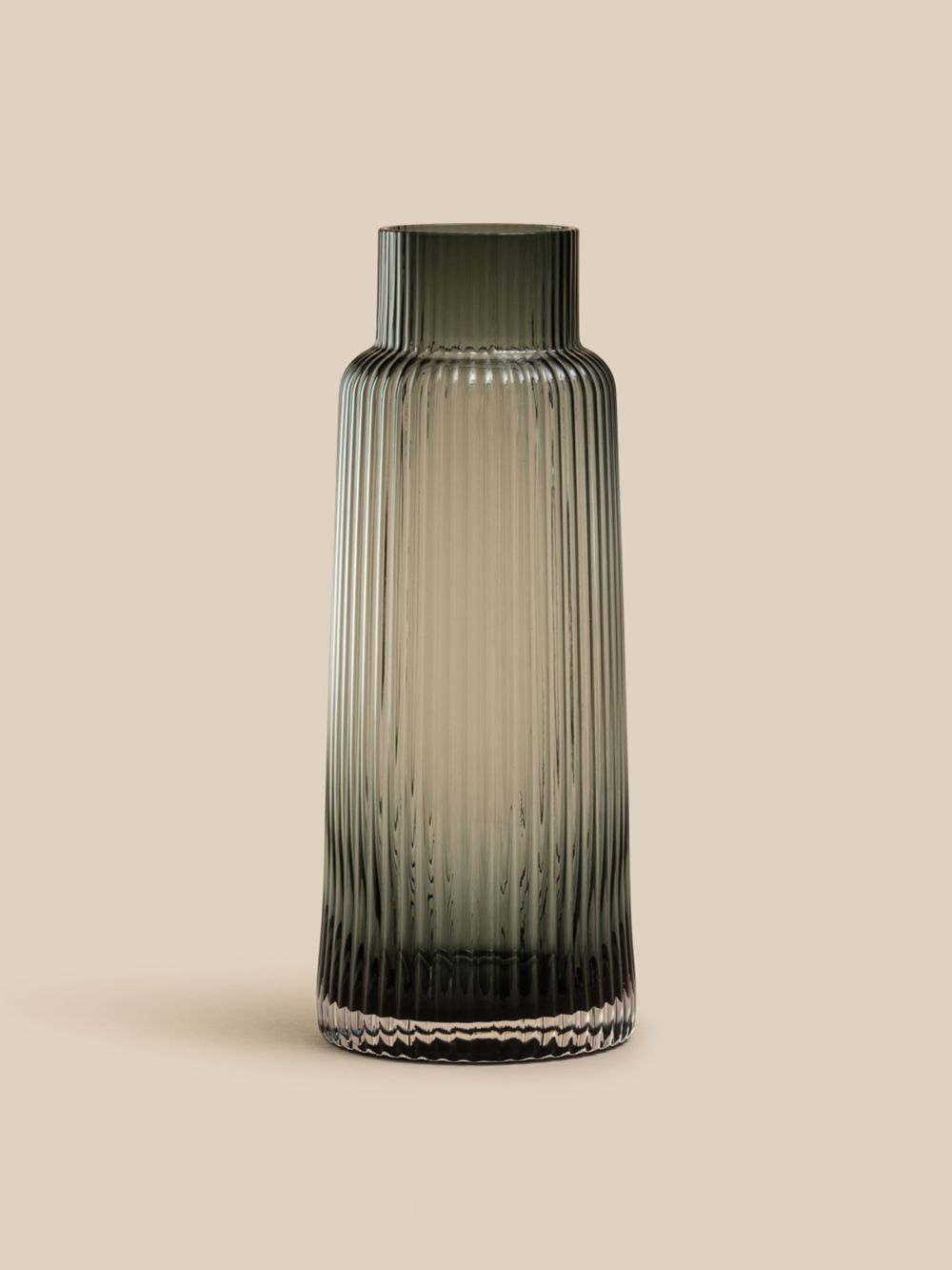 קנקן זכוכית אפור עבודת יד נפח 1 ליטר