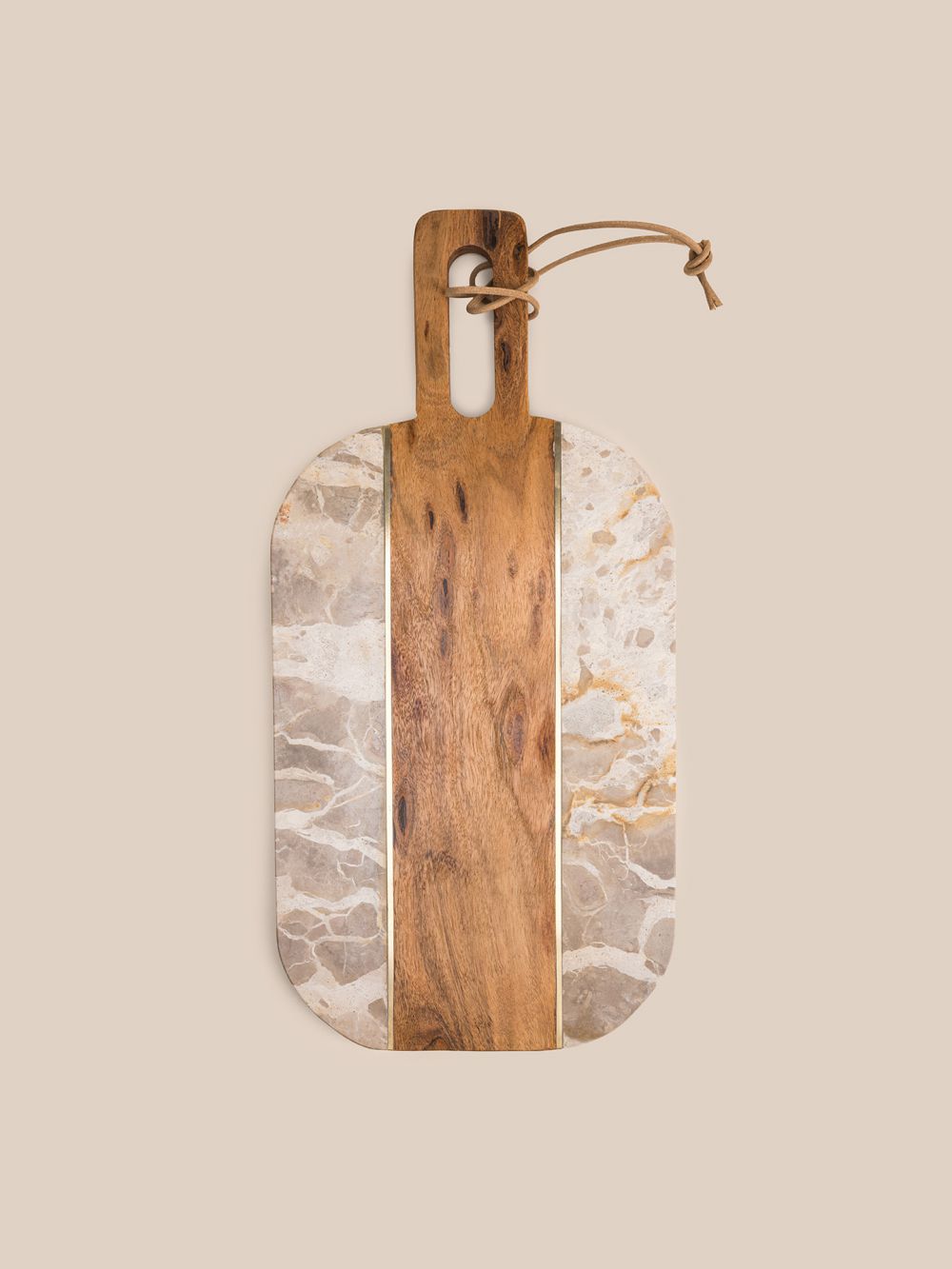 קרש הגשה שיש בשילוב עץ 46.9CM