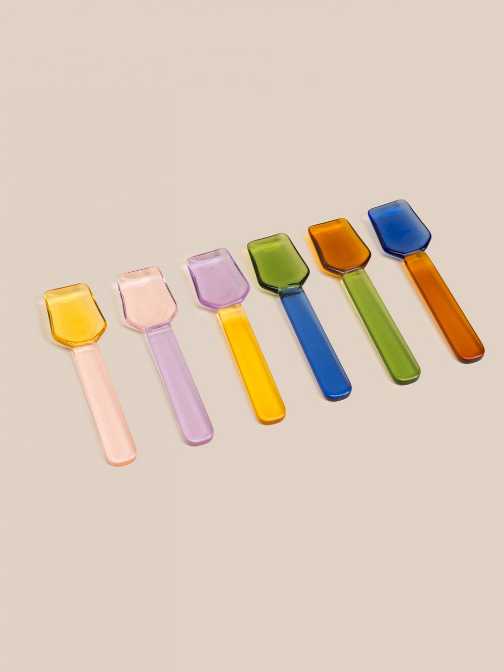 סט 6 כפיות זכוכית