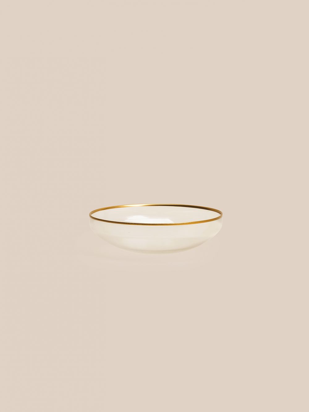 קערת זכוכית עם שוליים מזהב קוטר 21 ס”מ