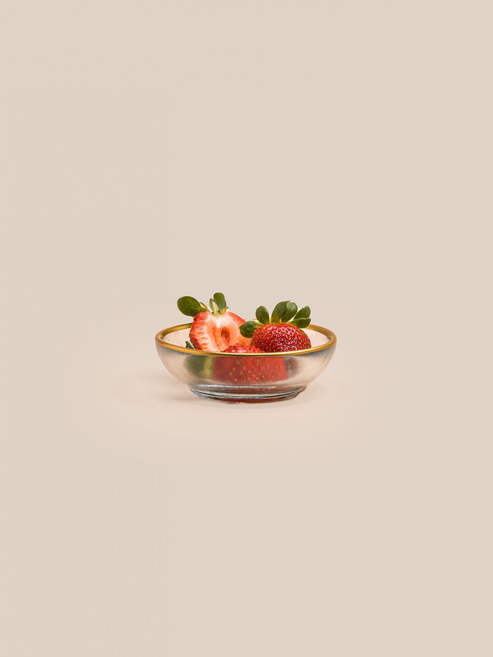 10CM קערית זכוכית עם פס זהב