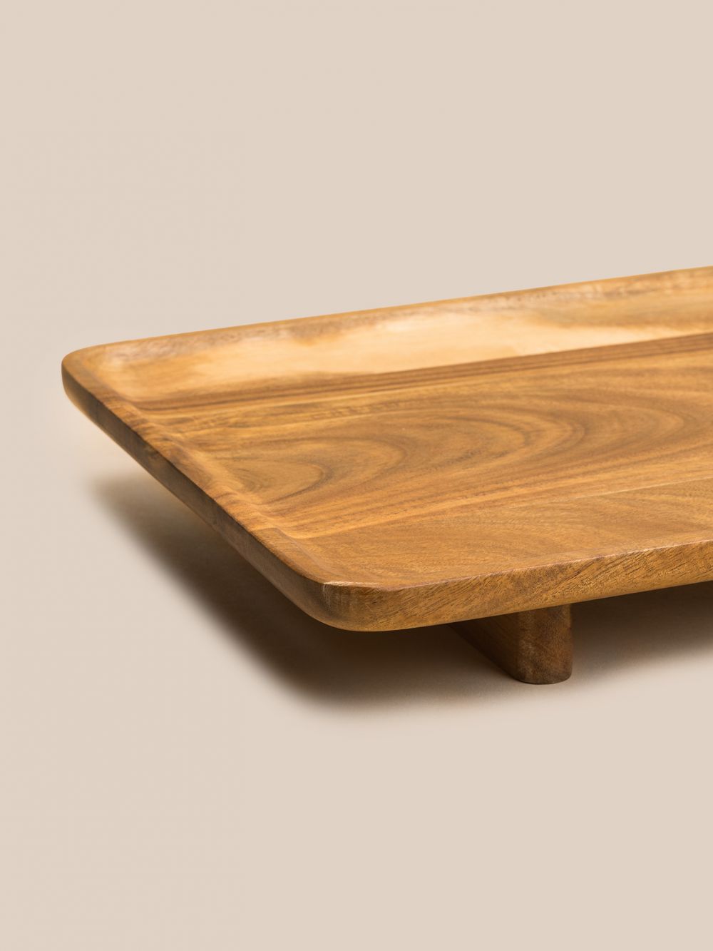 מגש עץ השיטה על רגלים 53X28X5.1CM