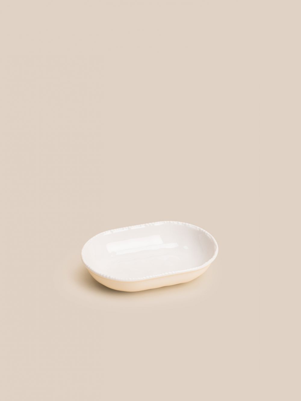 צלחת הגשה אובלית חרוזים 16X11.6X3.5CM