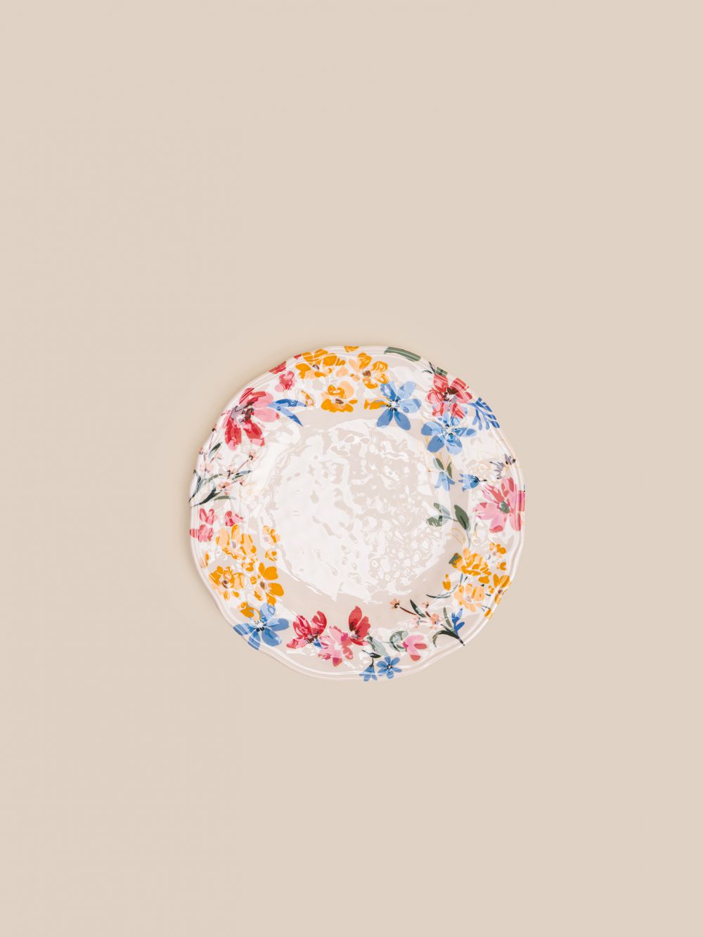 צלחת מנה ראשונה מלמין פרחונית 23.5 ס”מ