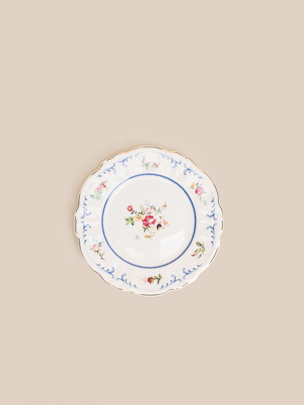 צלחת מנה ראשונה Gold Rose 22.5cm