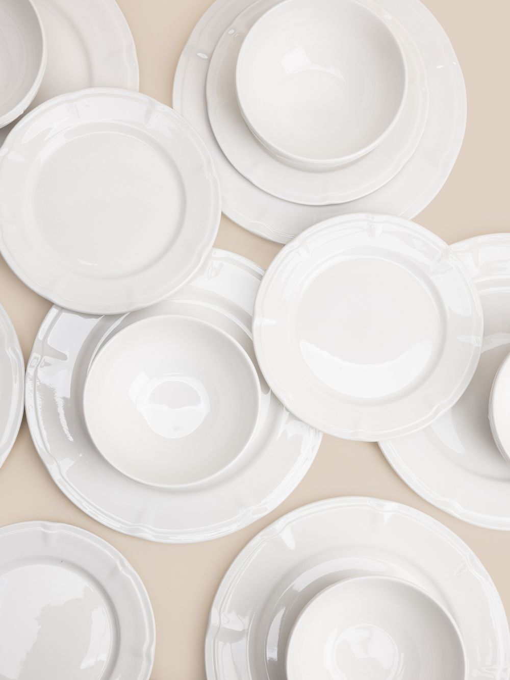 סט 18 חלקים שוליים פרח  פורצלן