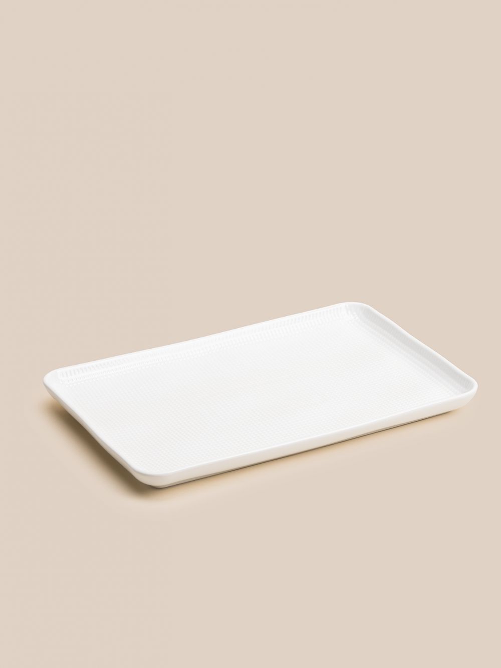 צלחת הגשה לבנית 36X23.5X2.6 ס”מ