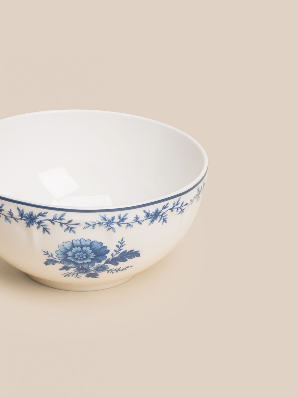 קערת מרק פרחים כחולים וינטג 14CM