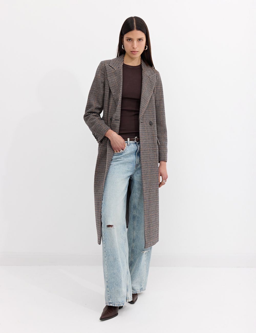 מעיל מחויט משבצות