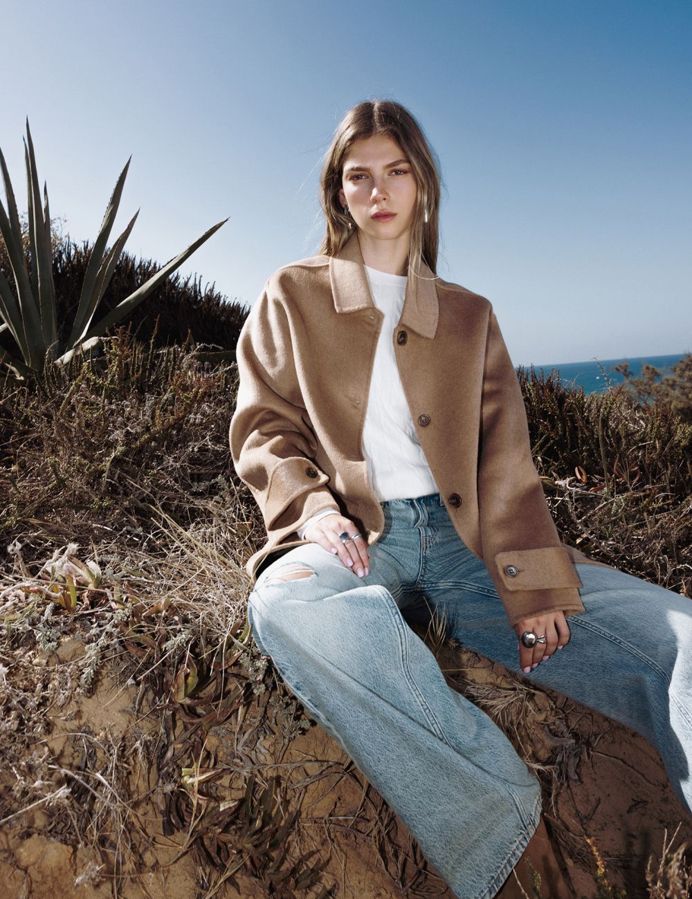 מעיל במראה צמר