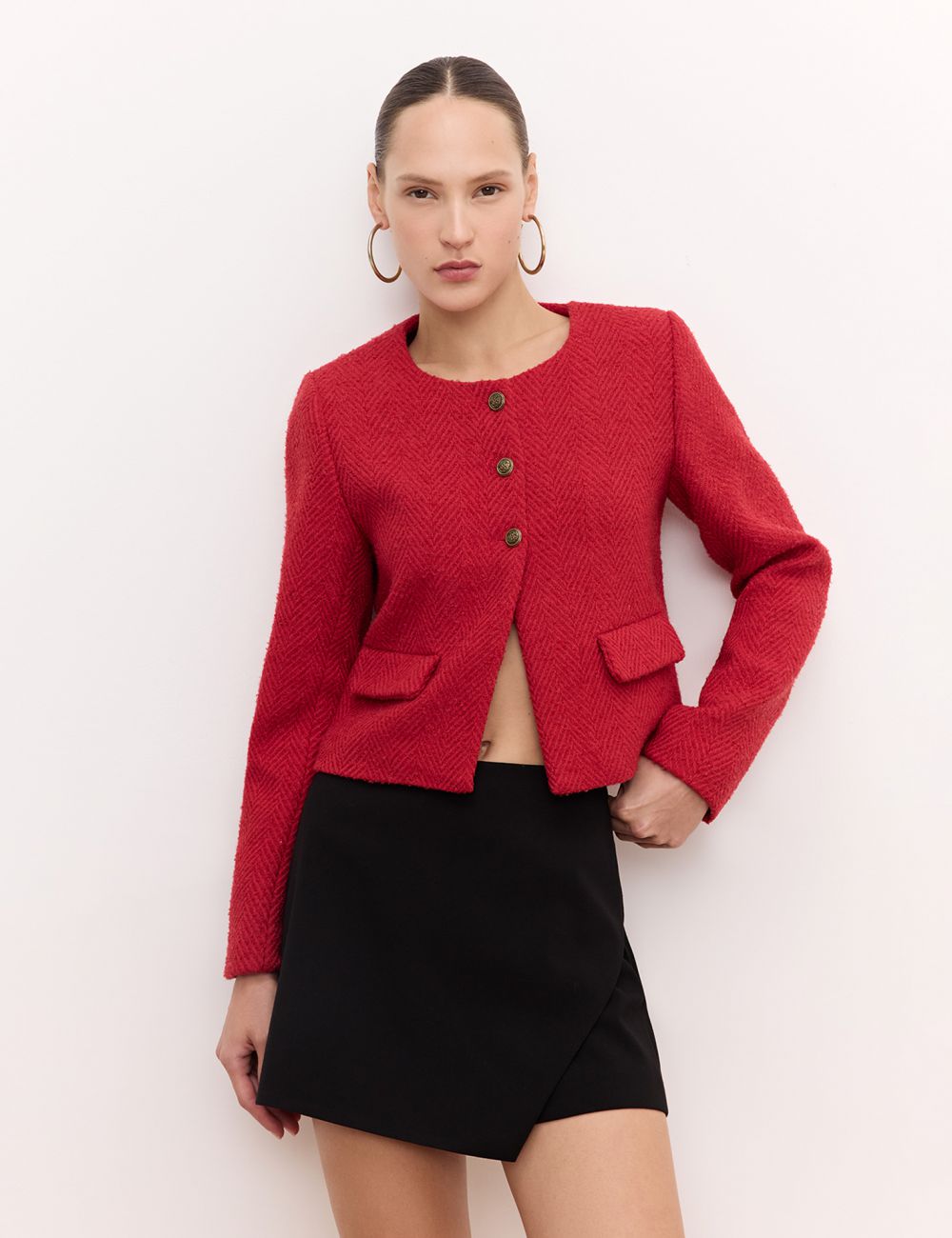 ג׳קט בוקסי במראה טוויד