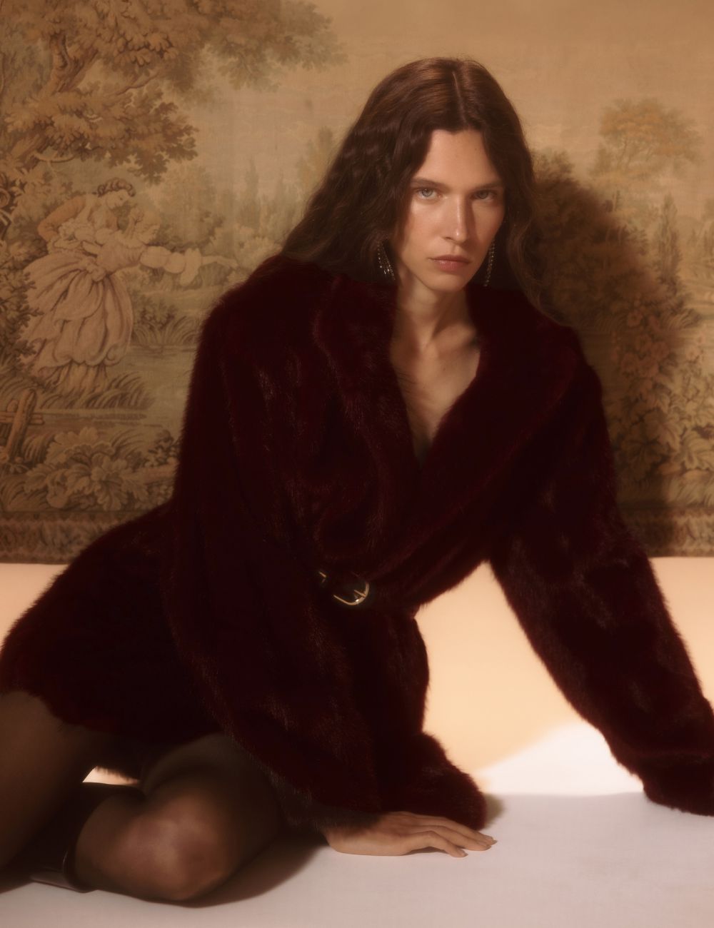 מעיל דמוי פרווה אובר סייז