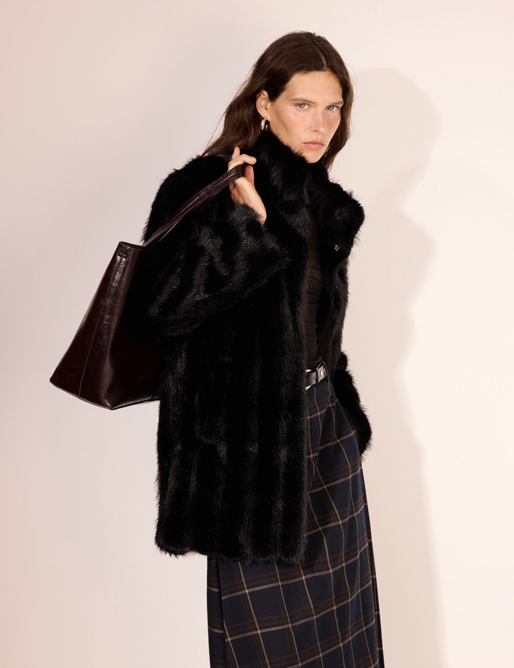 מעיל דמוי פרווה אובר סייז