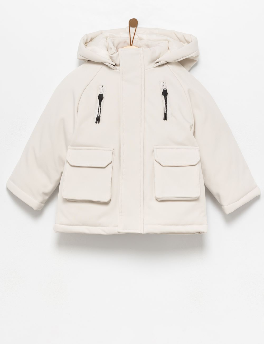 מעיל שרוול רגלן עם קפושון