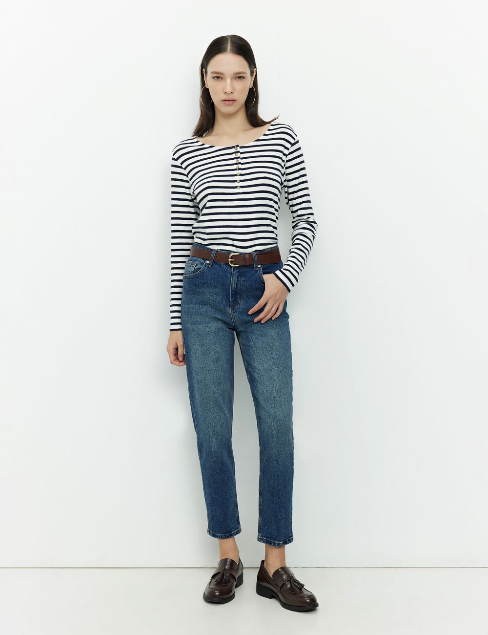 גינס MOM- HIGH WAIST