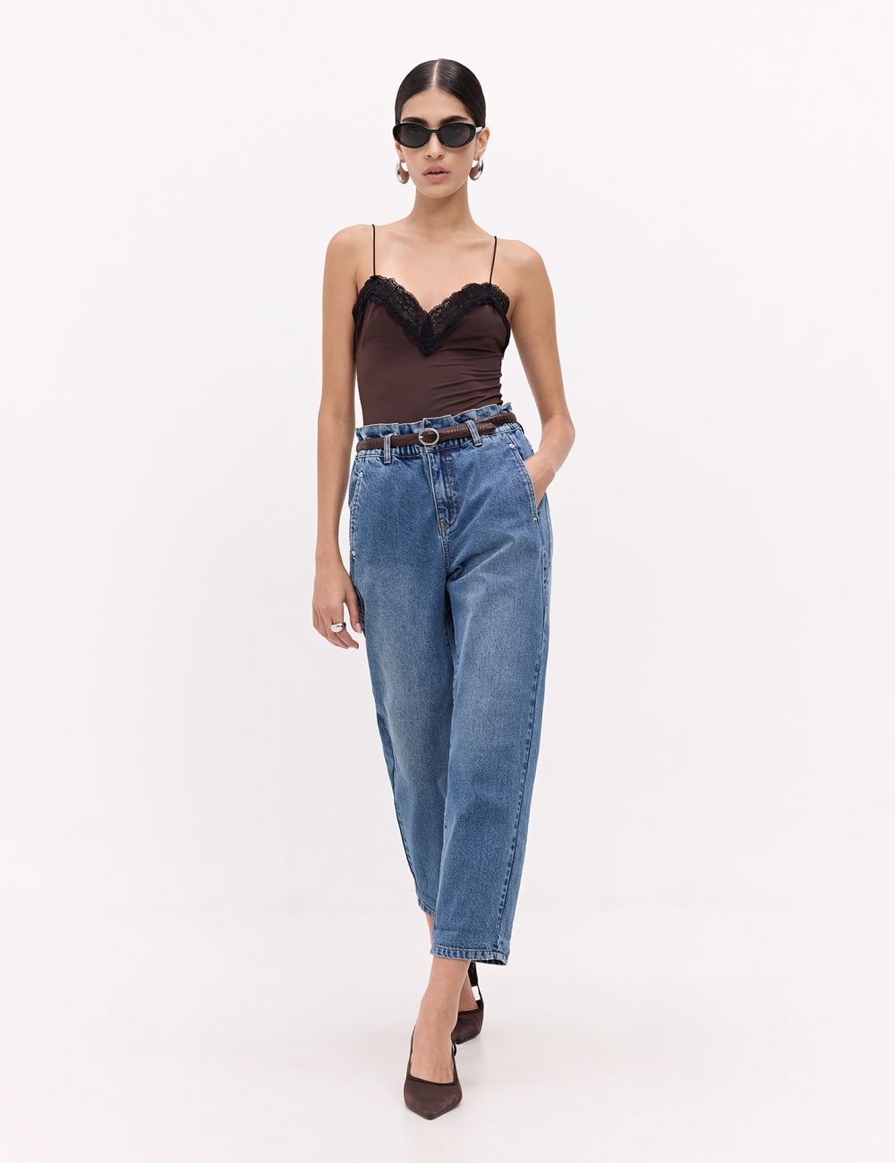 ג׳ינס BAGGY עם חגורה