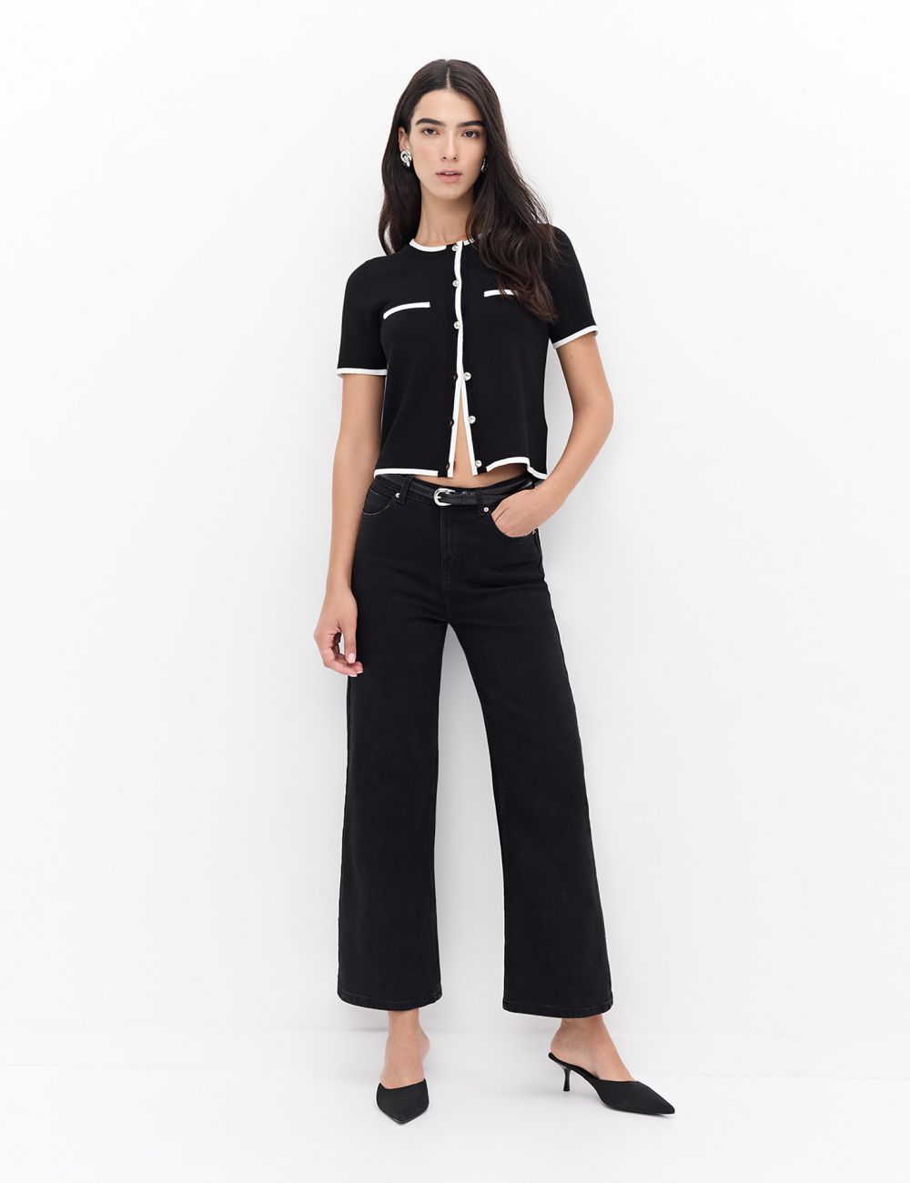 ג׳ינס Culotte בגזרה גבוהה