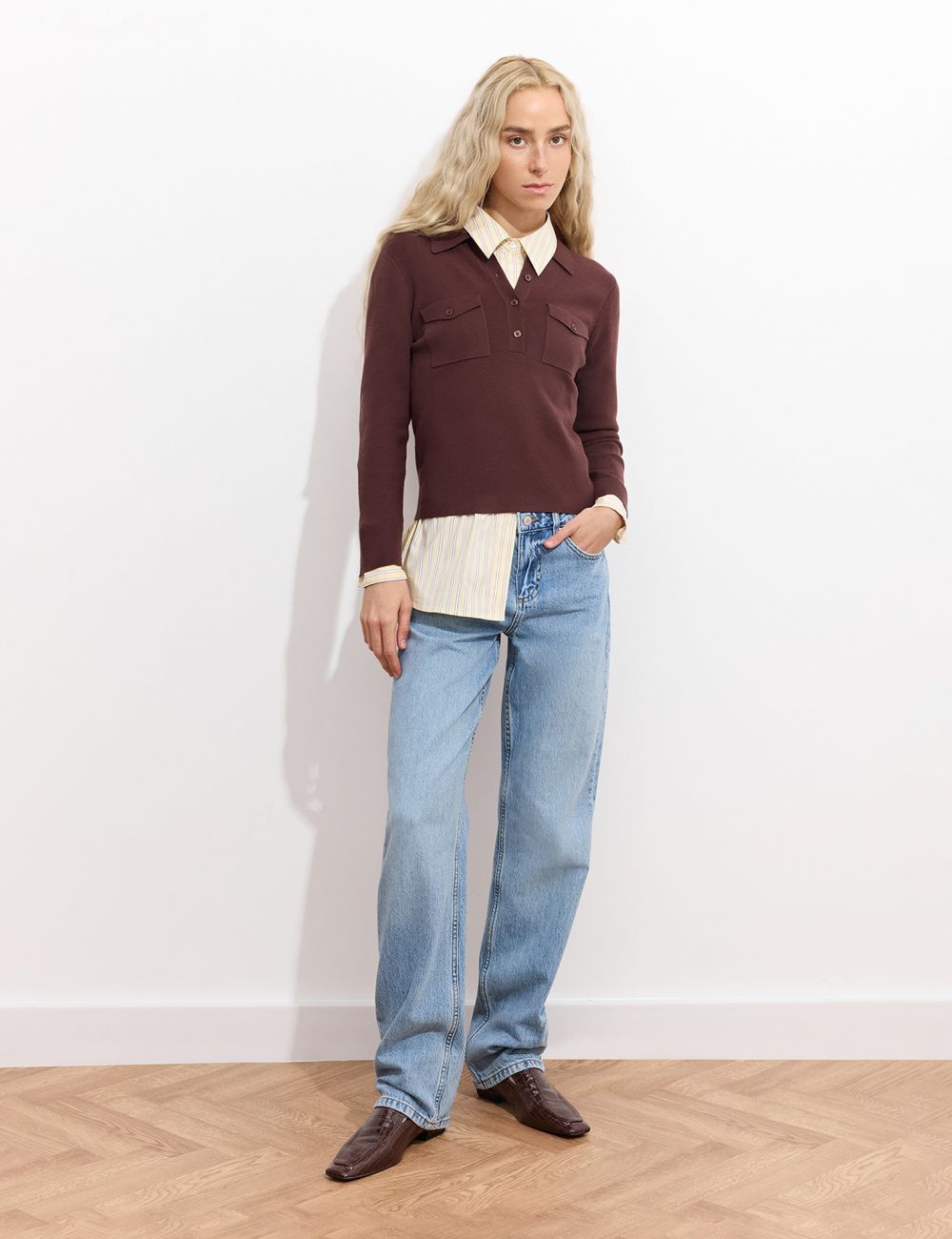 ג’ינס בגזרה גבוהה STRAIGHT