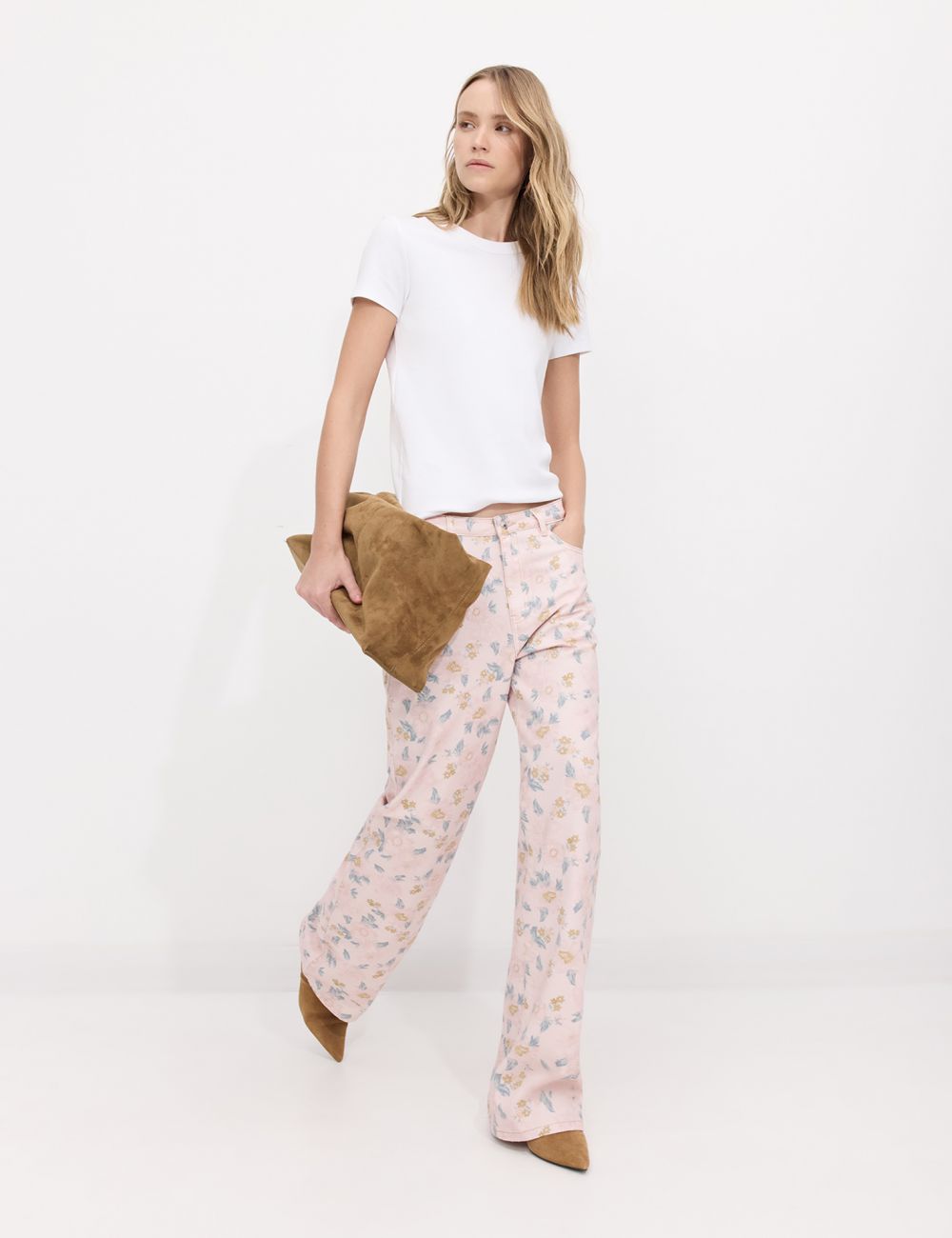 ג׳ינס בגזרה גבוהה WIDE-LEG