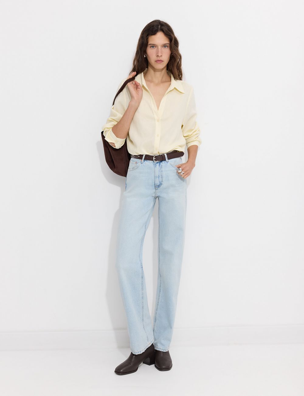 ג’ינס STRAIGHT בגזרה גבוהה