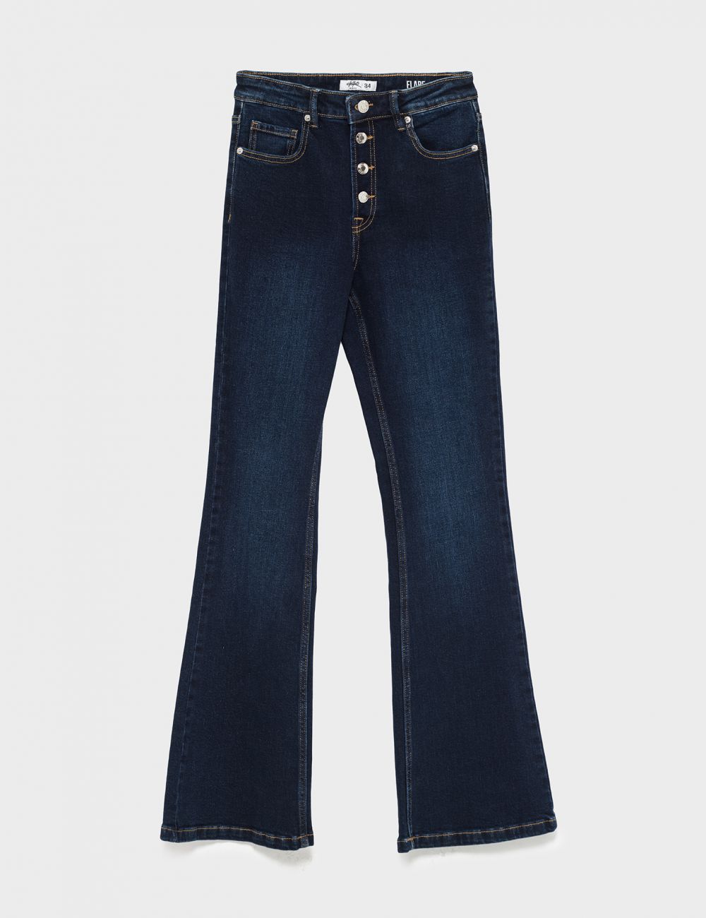 ג׳ינס בגזרה FLARE כפתורים