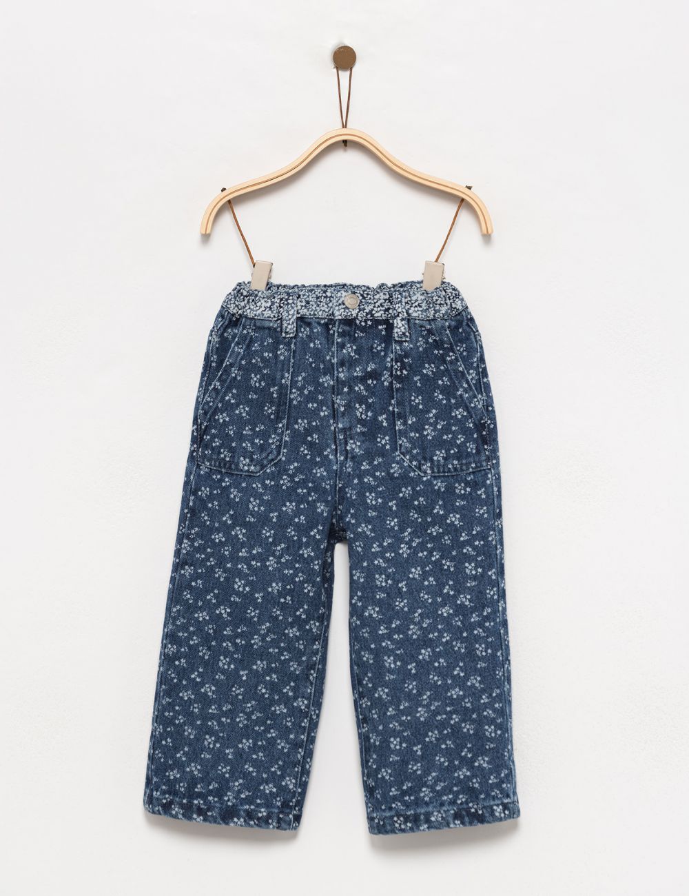 ג׳ינס WIDE-LEG פרחוני