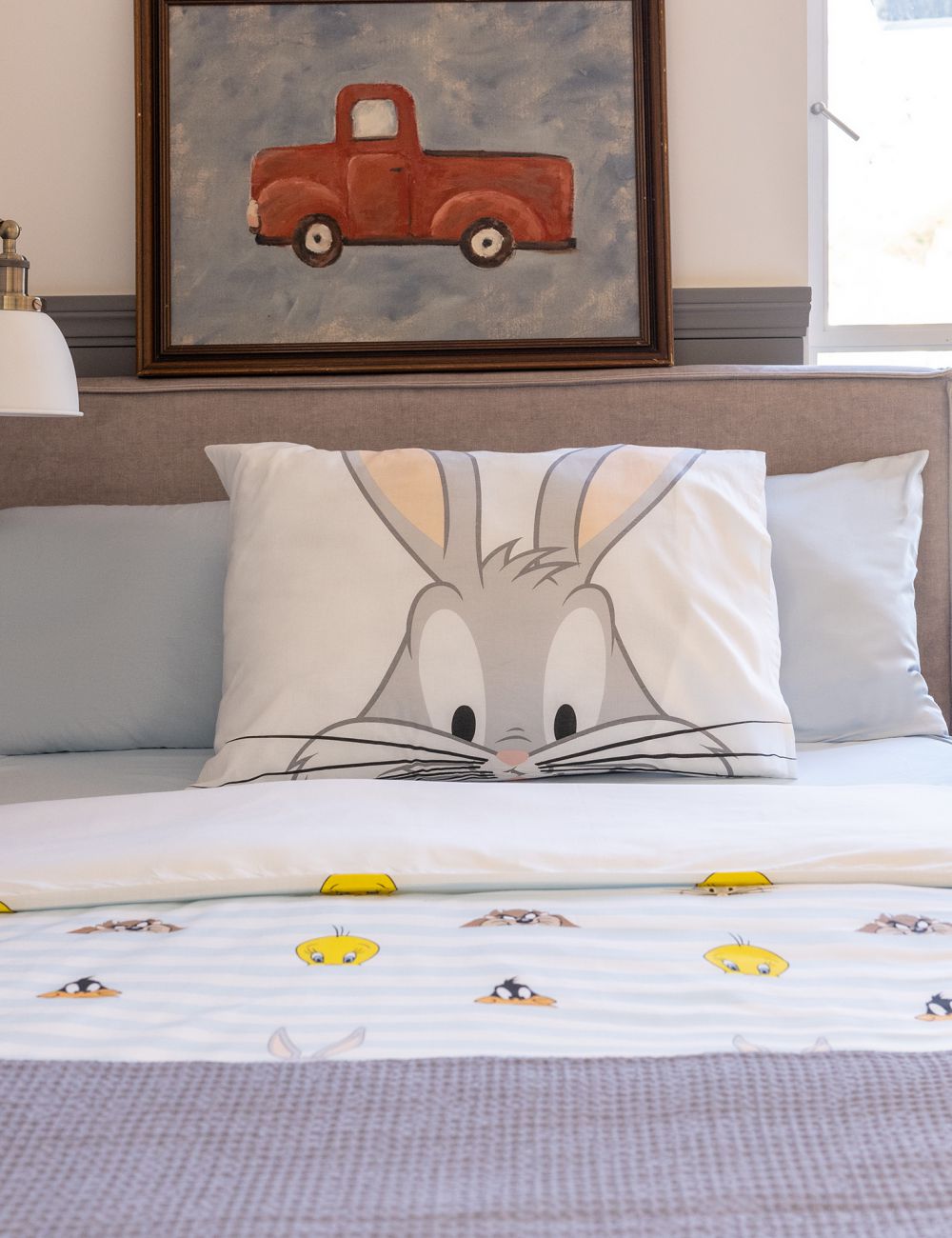 סט מצעים פסים באגס באני