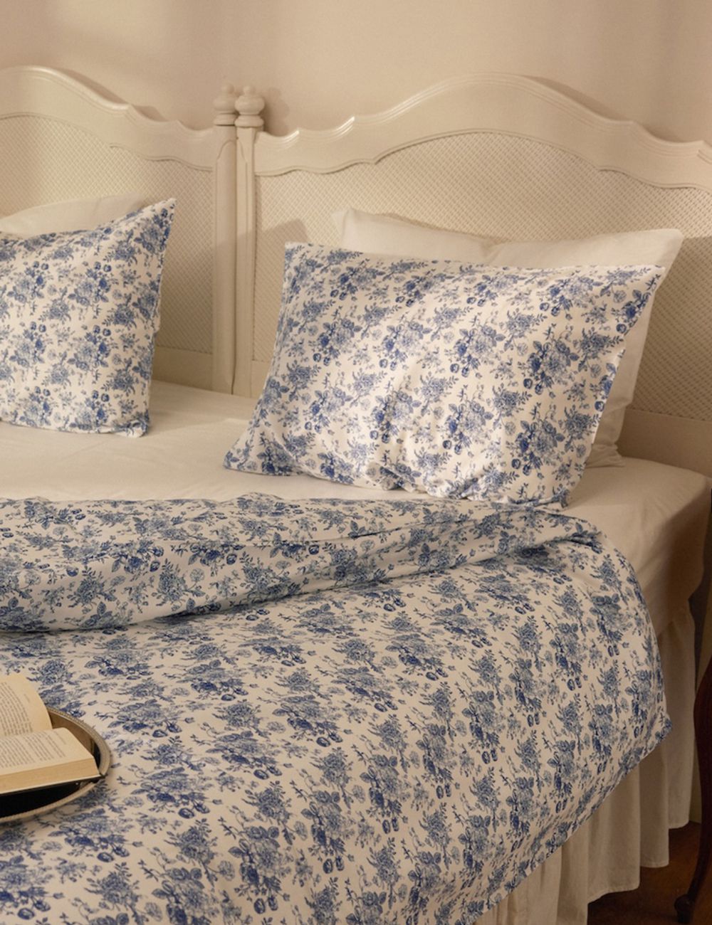 סט מצעים פרחים כחולים