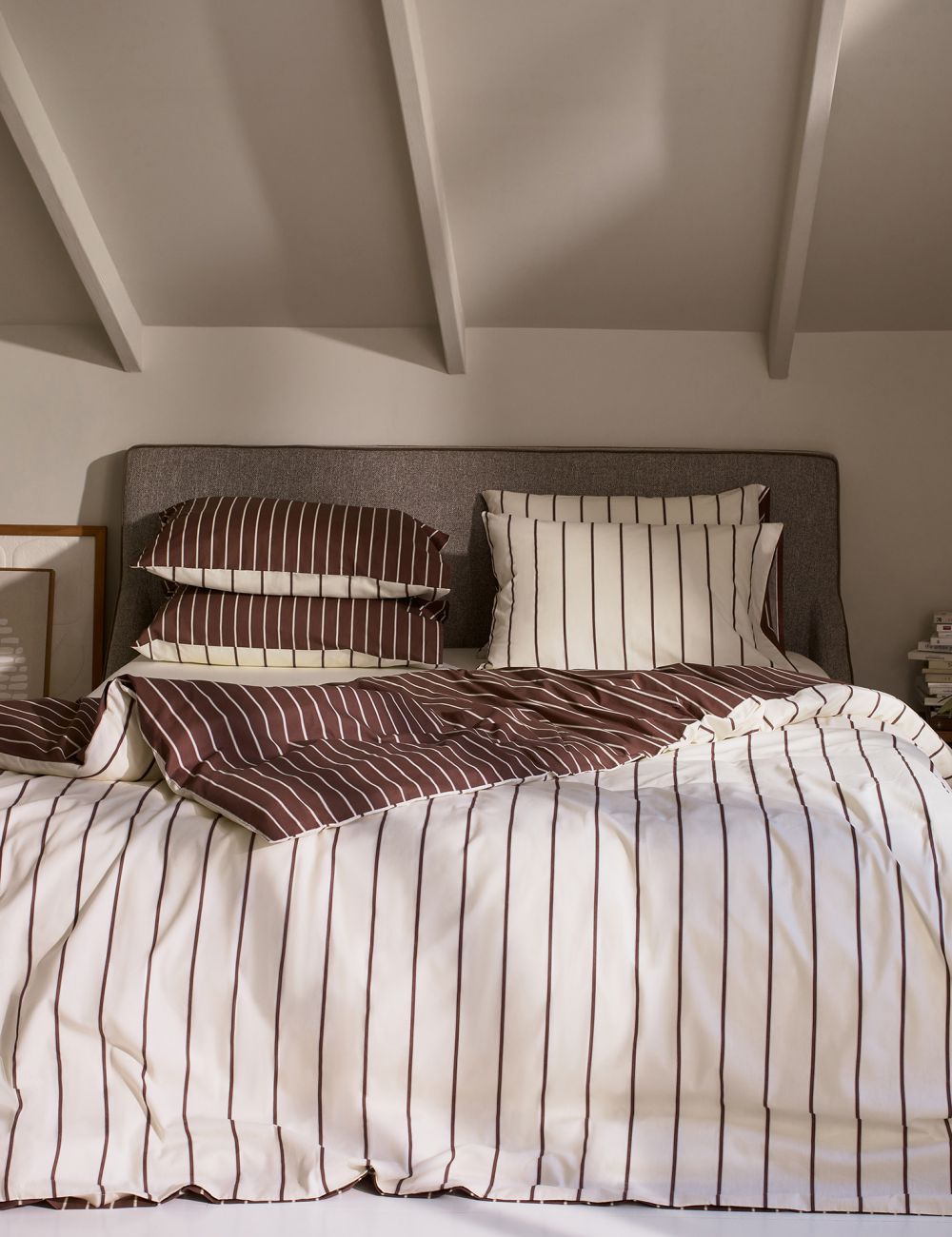 סט מצעים פסים 180x200 ס״מ 180TC