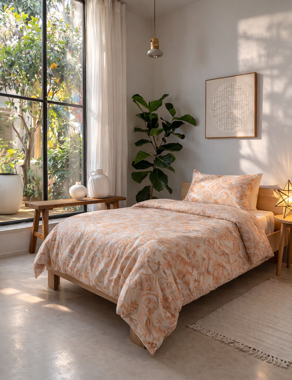 סט מצעים אוריינטל 120x200 ס״מ 220TC