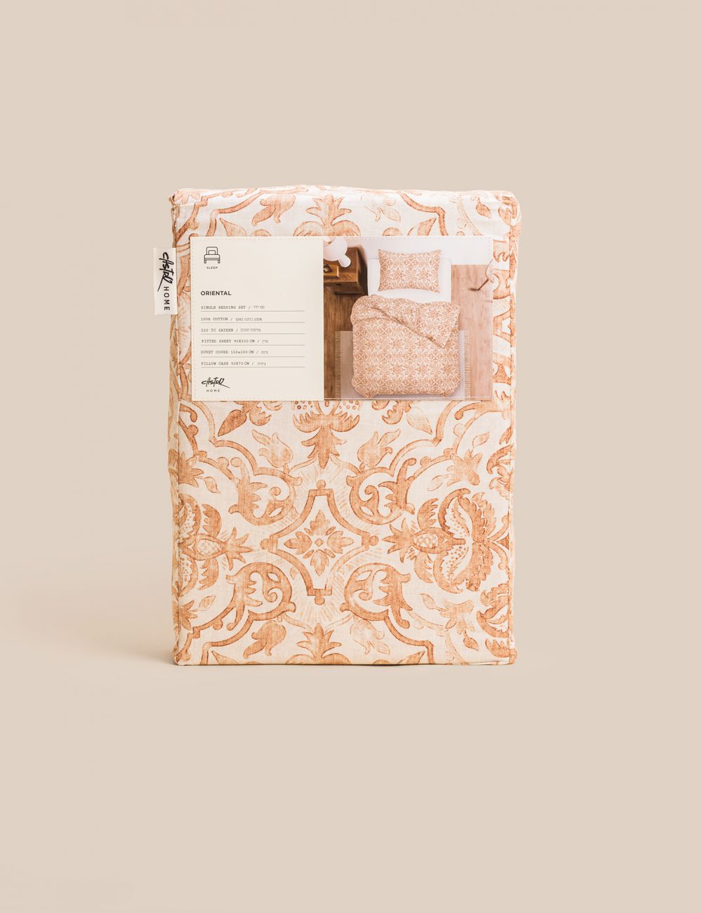 סט מצעים אוריינטל 180x200 ס״מ 220TC
