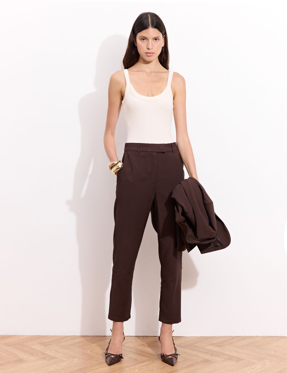 מכנסיים מחויטים עם גומי