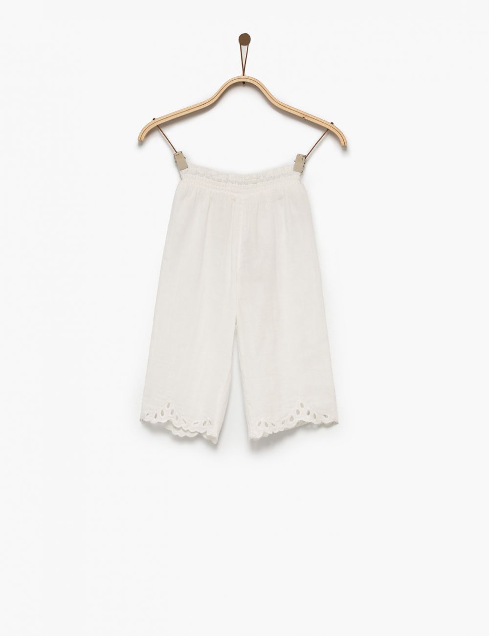 מכנסי אריג רקומים