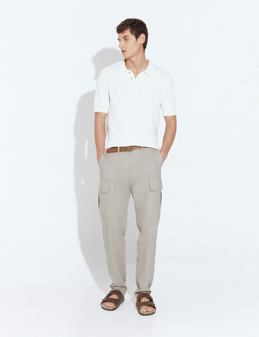 מכנסיים STRAIGHT עם כיסי דגמ״ח