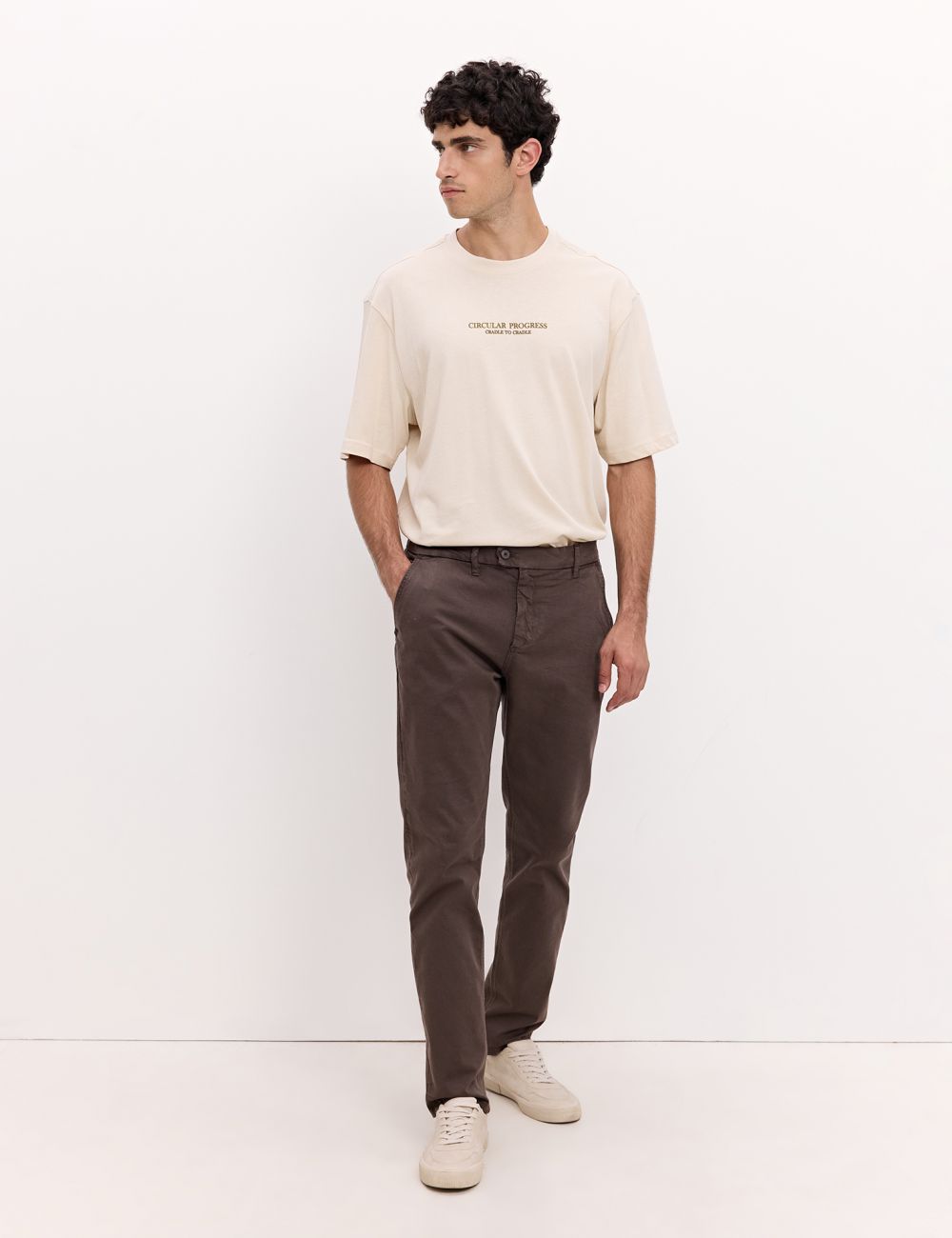 מכנסיים מחוייטים שטופים SLIM