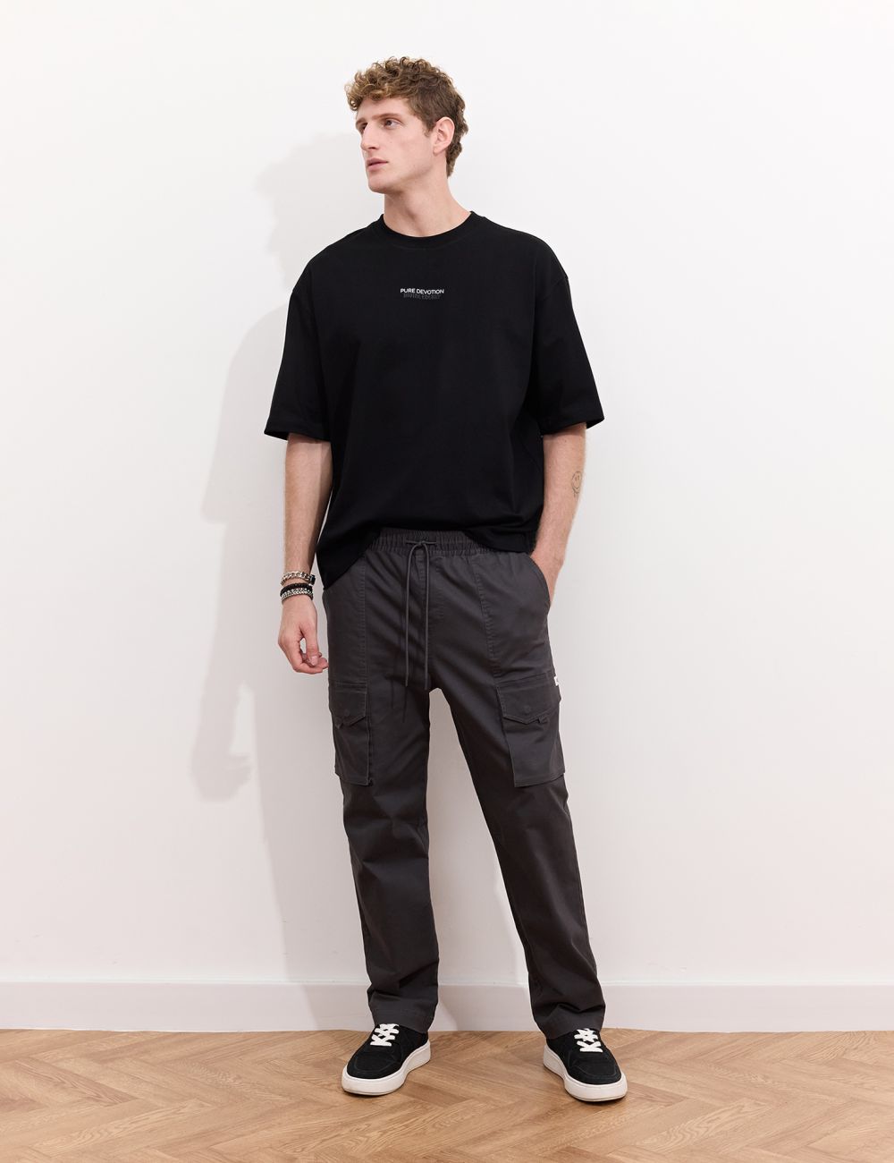 מכנסי אריג CARGO