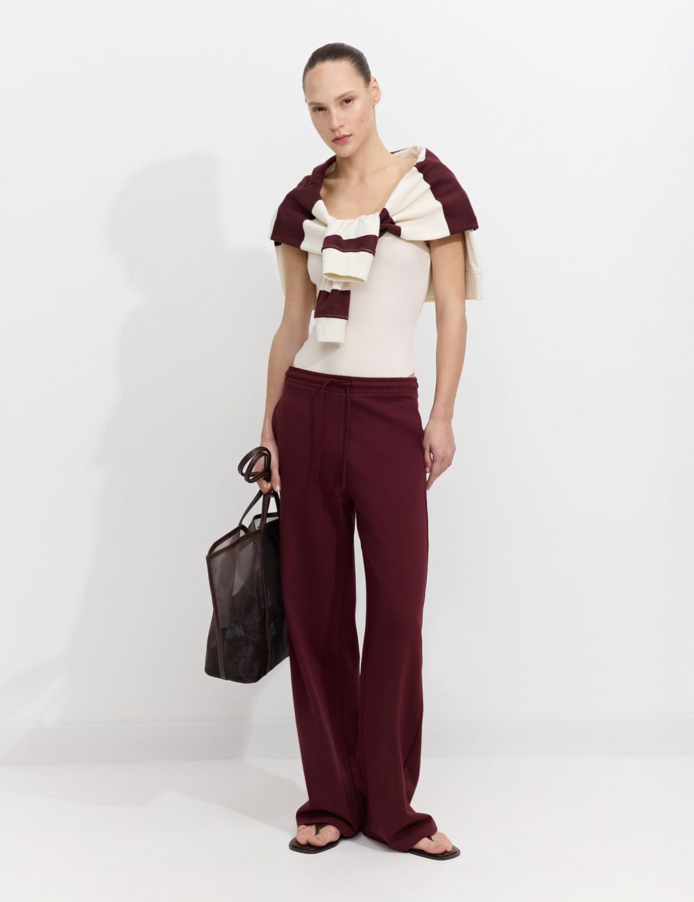 מכנסי פוטר קל WIDE-LEG