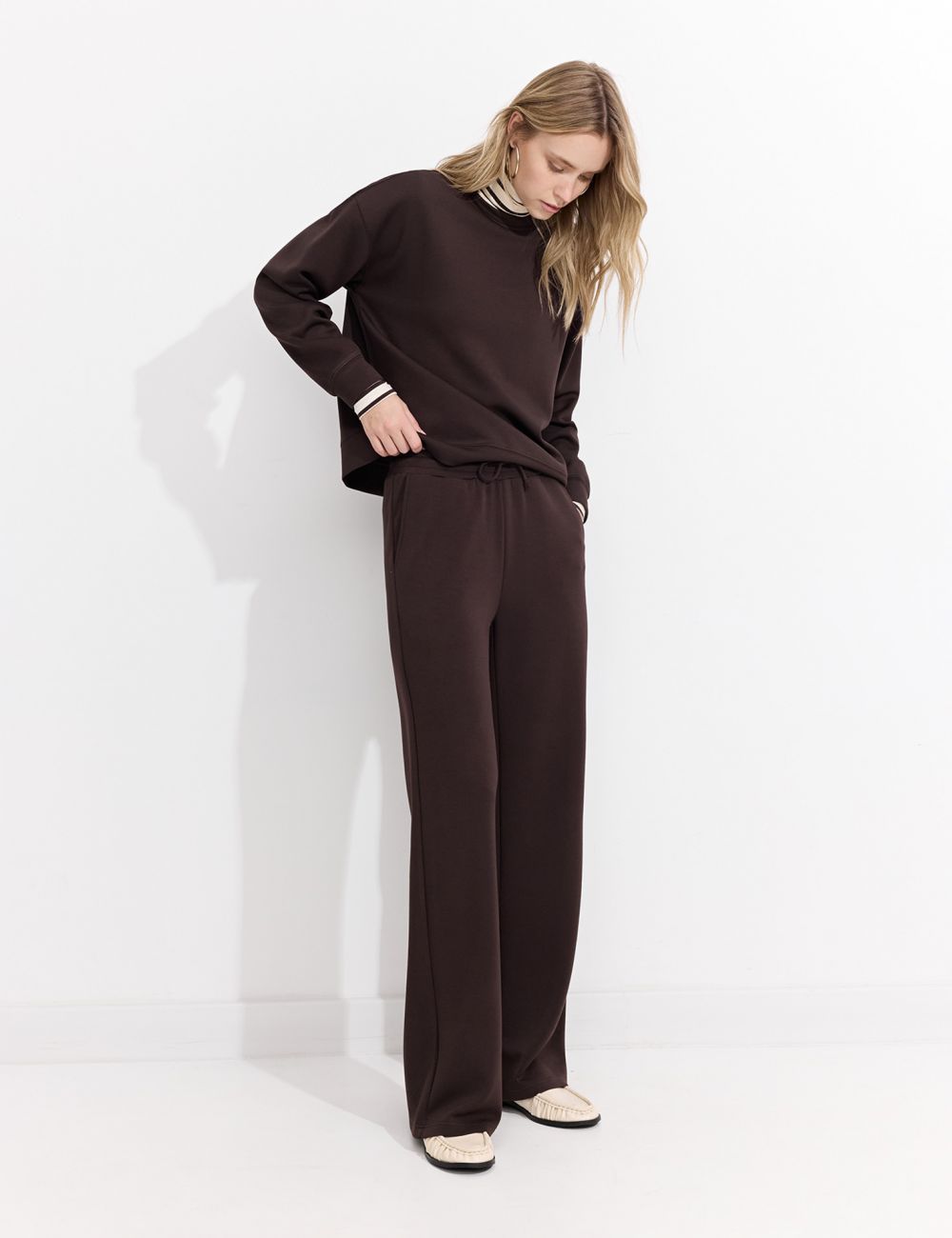 מכנסי אינטרלוק WIDE-LEG