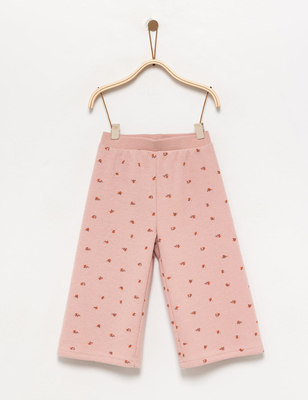 מכנסיים פרחוניים רגל רחבה