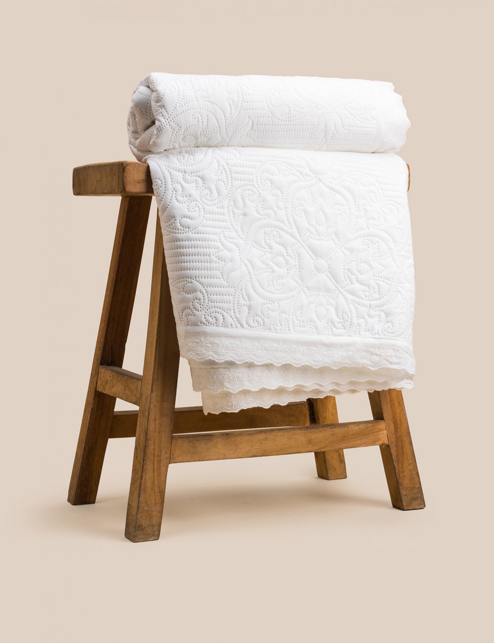 שמיכת קיץ קווילט עם תחרה זוגית 220*200