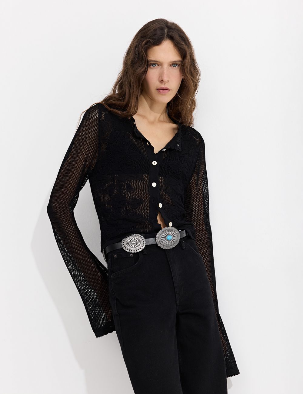 קרדיגן קרושה שחור