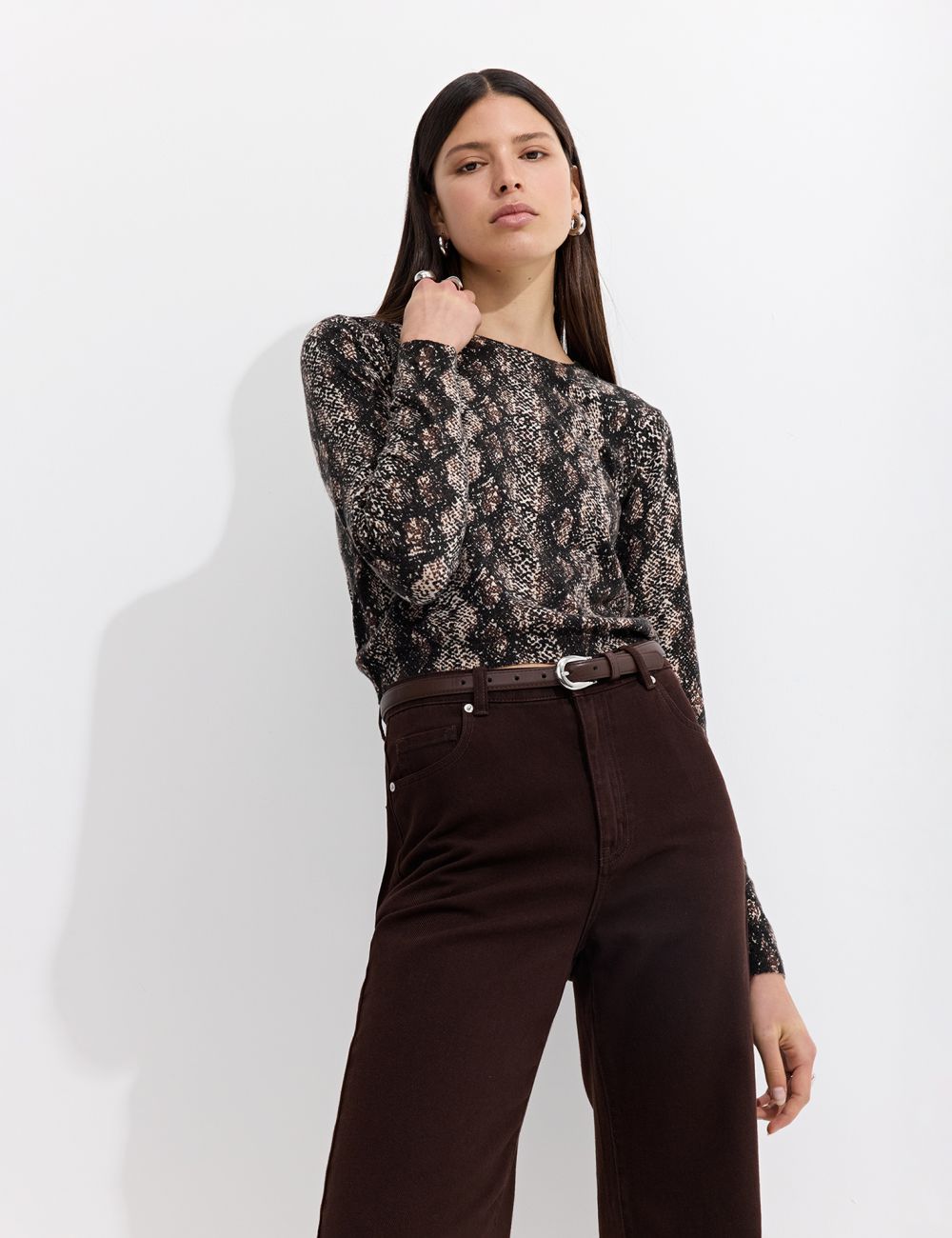 סריג עם הדפס חיה