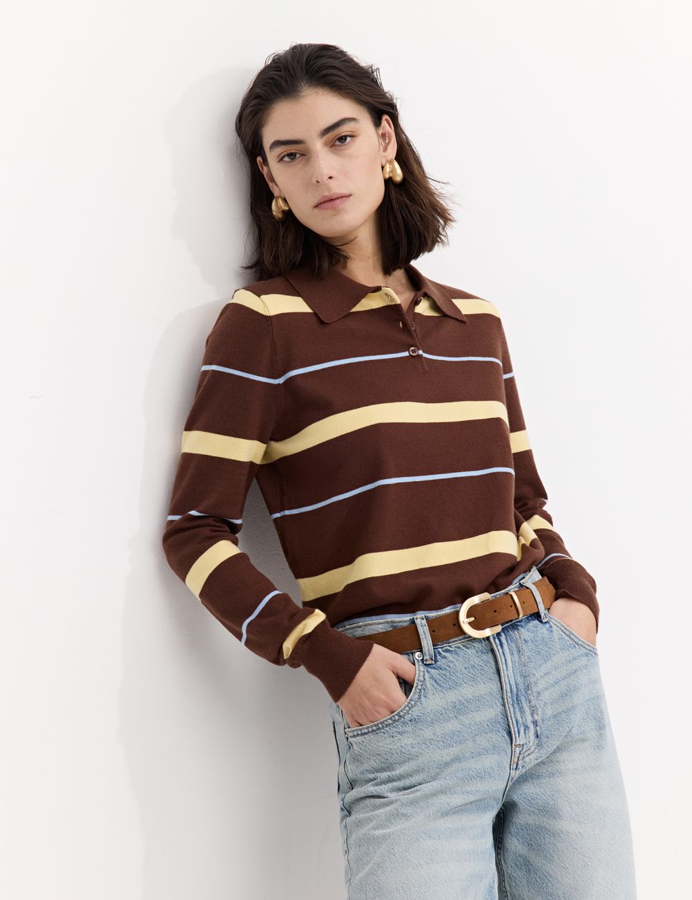 סריג פולו פסים