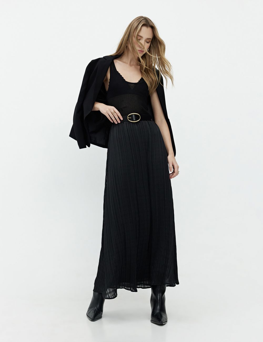 חצאית טקסטורה ארוכה