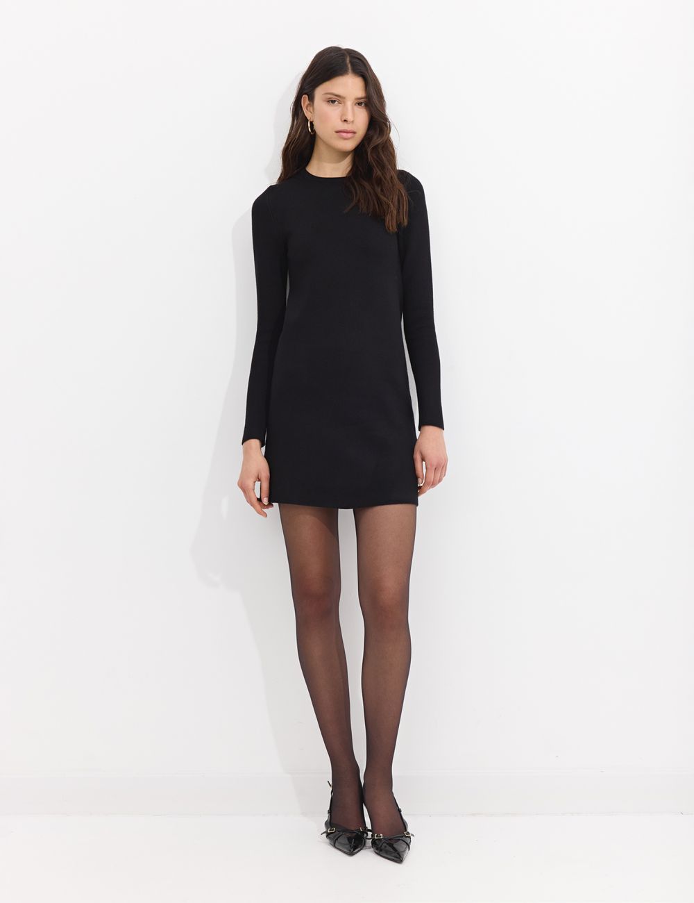 שמלת סריג באורך מיני