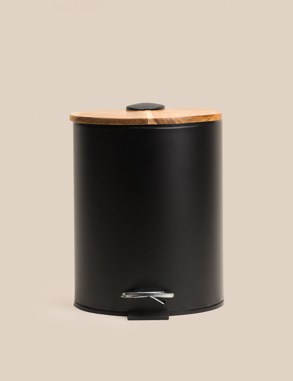 פח אמבטיה 5 ליטר עם מכסה עץ